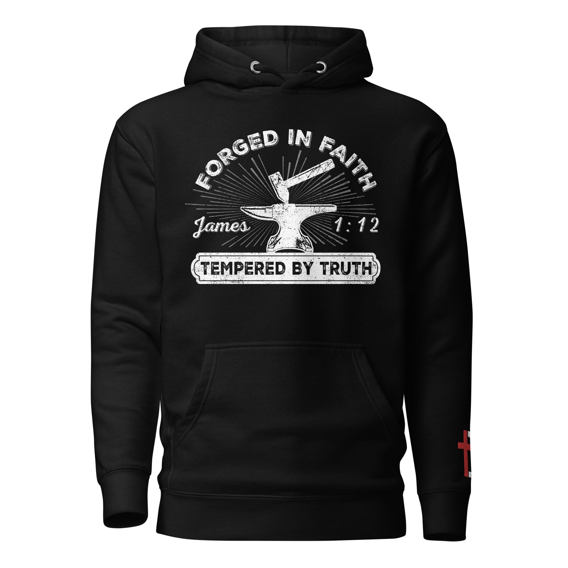 forged-in-faith-unisex-premium-hoodie-black-front