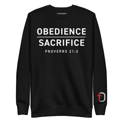 obedience-unisex-premium-sweatshirt-black-frontProduct mockup